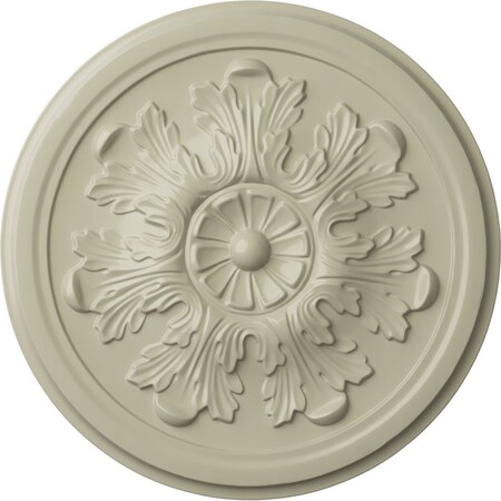 Ekena Millwork Legacy Acanthus Ceiling Medallion (Fits Canopies up to 3 1/2"), 12 3/4"OD x 7/8"P, Clear Yellow CM12LECYF